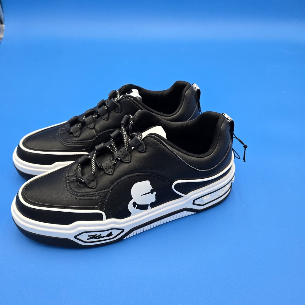 Karl Lagerfeld Paris Black White Platform‎ Sneakers Womens 8 COLDEN/F24 NWOB